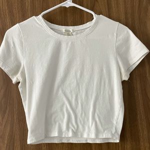 white crop top
